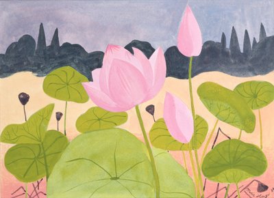 Lotus in the Garrigue, 1984 by Marie Hugo